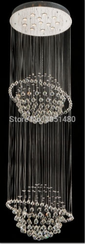 s contemporary crystal ball chandelier staircase light dia60*h200cm