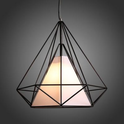 vintage loft style iron pendant lights diamond coffee shop chain pendant light fixture industry bird cage hanging lights