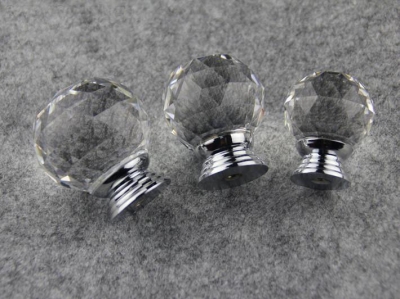 10PCS K9 Clear Crystal Glass Cabinet Drawer Knobs Handle (Diameter: 30MM) [K9 Crystal ?Cabinet ?Handle And]