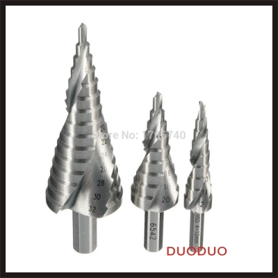 1pc 4-12mm hss hex shank spiral groove step cone drill bit hole cutter drop forged heat treated high speed steel fully polish [step-drill-23]