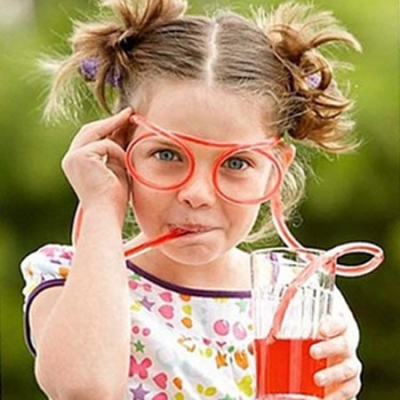 2013 Wacky Fun Silly Straws Popular Glasses Straws For Drinking 5 Colors Gift Kid Party Time 10pcs/Lot