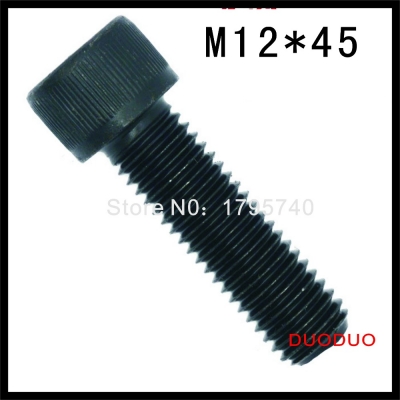20pc din912 m12 x 45 grade 12.9 alloy steel screw black full thread hexagon hex socket head cap screws