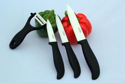 4PCS/lot Free shipping New 3''+ 4''+ 5''+Peeler Ceramic Knife sets with Retail package, CE FDA certified