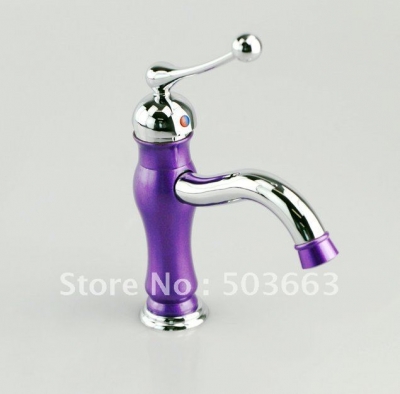 Brass New Purple Chrome Finsih Bathroom Basin Sink Mixer Tap Brass Faucet YS-8333
