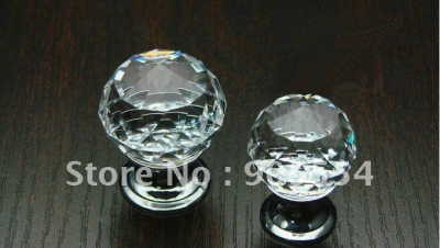 D30xH39mm multi-faceted cutting crystal drawer handle/furniture handle