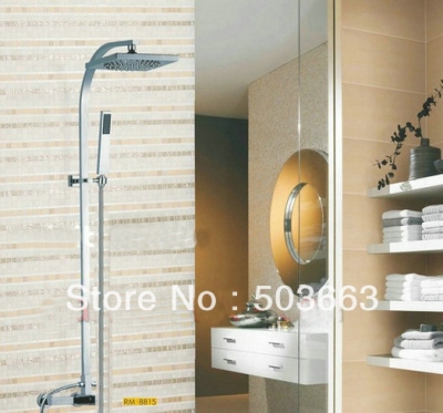 Fashion New style Free Shipping Wall Mounted Rain Shower Faucet Mixer Tap b0027 Brass Bath Chrome Shower Set