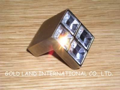 L25xW25xH22mm bronze-coloured Free shipping K9 crystal glass knob/drawer knob [A&L Crystal Glass Knobs &]