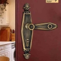 Modeled after an antique LOCK Matte black bronze Door lock handle door levers out door furniture door handle Free Shipping pb49