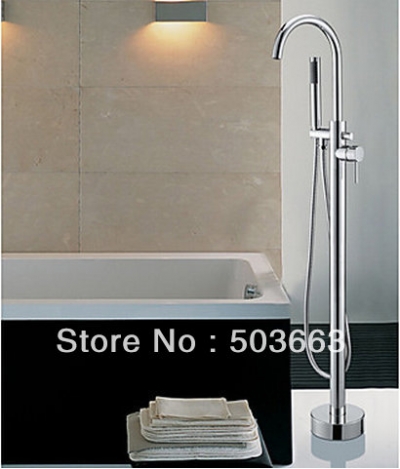 Perfect Bathroom Single Handle Floor Mounted Bathtub Faucet Tap Shower Set Mixer Set A-9005