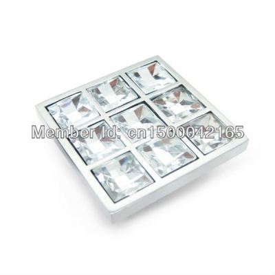 Square Furniture Cabinet Crystal Knobs For Dressers Drawer Pulls And Handles