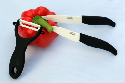 VICTORY ,3PCS/set, 3 inch+4 inch+peeler Ceramic Knife sets with Retail package, CE FDA certified(Free Shipping)