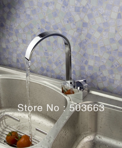Wholesale New Design 1 Handle Surface Mount Kitchen Swivel Sink Faucet Brass Vanity Mixer Tap L-1055