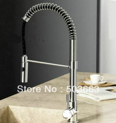 Wholesale New Single Handle Brass Kitchen Faucet Basin Sink Pull Out 75CM Spray Mixer Tap S-821