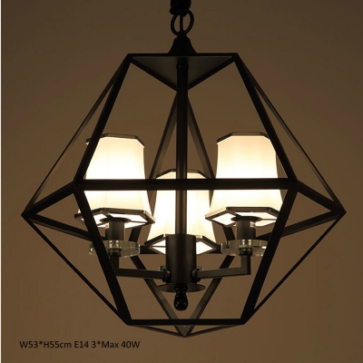 industrial style chandeliers 3 lights black painting e12 e14 metal arms living bed dinning room retro lamp