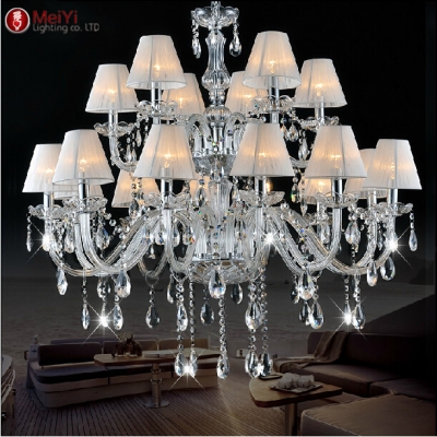 luxury chandelier modern lamp with lampshade pendant chandelier light fixtures lustres de teto para sala