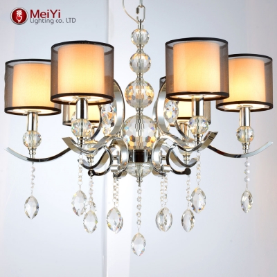 modern iron k9 lustre crystal chandeliers ceiling pendant lamp fixture lighting home decoration luminaire