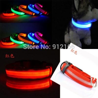 100 pieces/lot led pet collar led flashing dog collar necklace/cat collar size xs pet gift