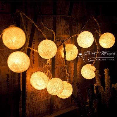10sets 20 balls classical bluish white color cotton ball lamps in thailand holiday lights decorate the sitting room available [indoor-decoration-4456]
