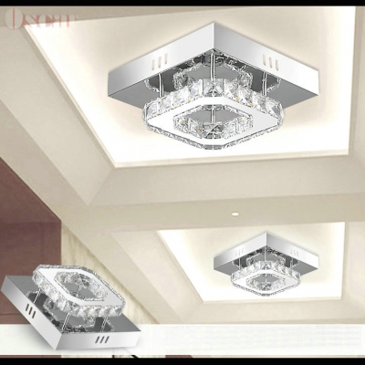 12w led ceiling light crystal lamp living room hallway lights bedroom balcony porch ceiling lamps lighting ac85-260v