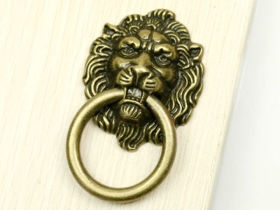 20Pcs/Lot Decorative Hardware Lion Head Kitchen Cabinet knob And Drawer Pull(Sizes:64mm * 52mm,Ring diameter:52mm)