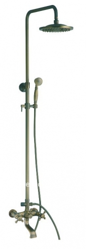 Antique Brass Rain Shower Faucet Set Wall Mounted Bathroom Shower Set b5052
