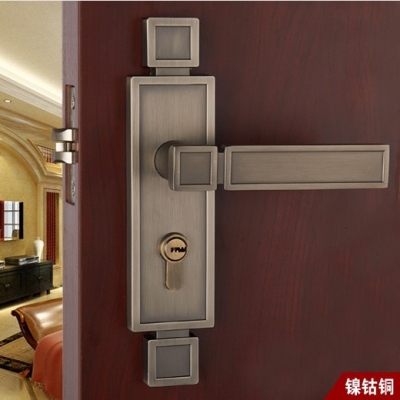 Chinese antique LOCK Nickel, cobalt and copper Door lock handle ?Free Shipping(3 pcs/lot) pb22