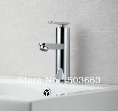 Chrome Single Handle Deck Mounted Bathroom Basin Faucet Sink Mixer Tap Vanity Faucet L-219 [Bathroom faucet 609|]