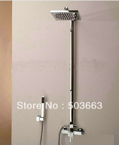 Free shipping fashion shower sets faucet bathroom brass chrome rainfall b3015