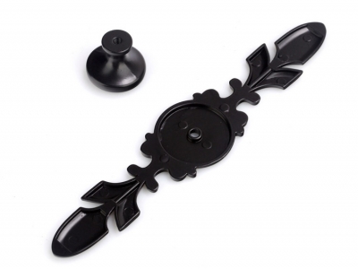 Furniture Hardware Black Drawer Cabinet Pull Handle Knobs( L:122mm) [Cabinet Handle 10|]