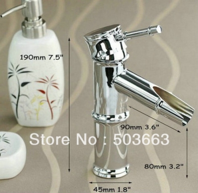 Lovely Bamboo Waterfall Bathroom Basin Sink Mixer Tap Chrome Faucet YS3983