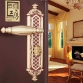 Modeled after an antique LOCK Rose Gold Door lock handle door levers out door furniture door handle Free Shipping pb40