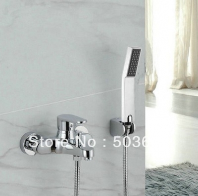 Wall Mounted Design Wholesale Bathroom Basin Sink Faucet Brass Mixer Tap Vessel Mixer Vanity Faucet With Held Shower H-017