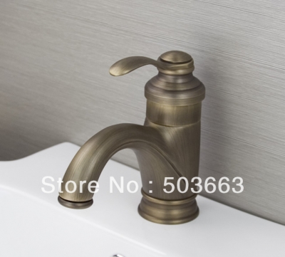 Wholesale 2013 Design Antique Brass Mixer Waterfall Faucet Bathroom Basin Mixer Sink Tap Basin Faucet Vanity Faucets H-007