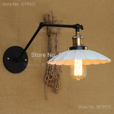 american country retro umbrella wall lamp rh loft restaurant bedside two swing arm wall sconce lighting