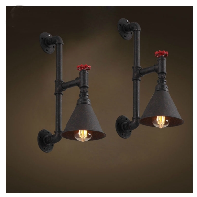 black loft vintage retro wrought iron industrial wall lamp sconce pulley beside lamps e27 edison lamp home light fixtures
