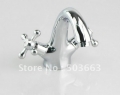 double handle bathroom basin waterfall mixer tap brass faucet, chrome finish TR7898