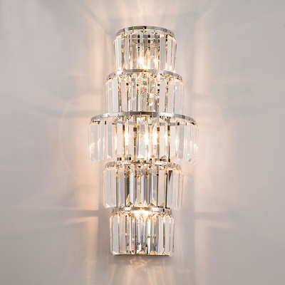 el lobby crystal wall lamp el project villa foyer lights penthouse building project wall sconce rectangular crystal wall