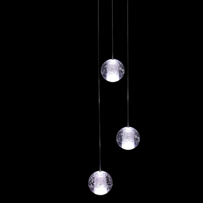 modern led pendant lamp ball pendant light led diameter 10 cm crystal balls loft stairs light lamp