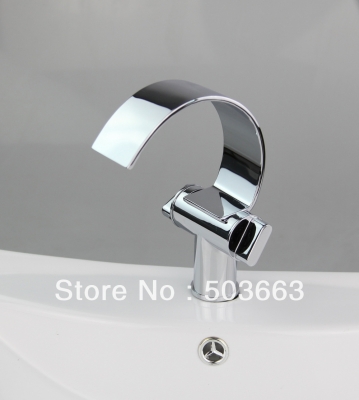 2 Handle Chrome Shine Bathroom Basin Faucet Mixer Tap Vanity Faucet Chrome Finish L-6008