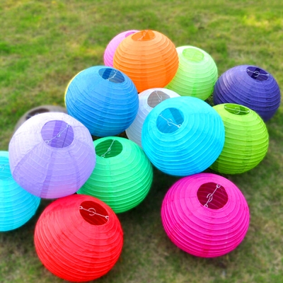 200pcs 8 inch 20 cm chinese round paper lantern for wedding & festival party decoration