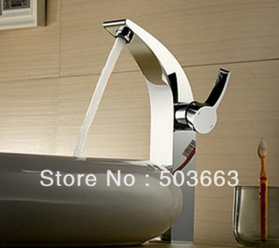 2013 Tall Design Bathroom Basin Mixer Tap Chrome Bath Basin Faucet Sink Faucet Vessel Mixer Brass Tap L-5999