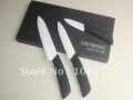 3pcs white blade ceramic kitchen knife set Non-slip handle ABS+TPR Handle #S004