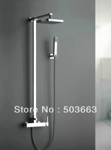 Bathroom Rainfall Wall Mounted Shower Faucet Grand Shower Head Set S-558