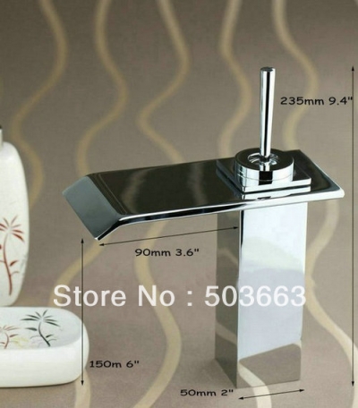 Free Ship Bathroom Sink Chrome Square Spray Mixer Tap Faucet YS3998