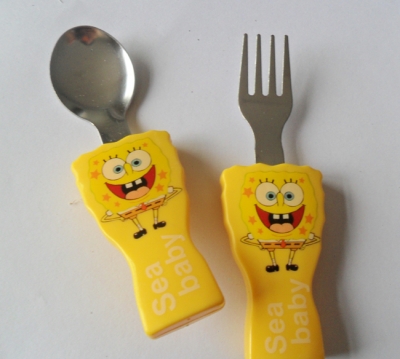 Kids tableware Tablespoon Sugar Shell Spoon Cocktail Fork Serving Fork(set of 2) FREE SHIPPING