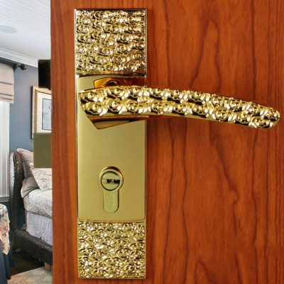 Modeled after an antique LOCK 24K Gold Door lock handle door levers out door furniture door handle Free Shipping pb12 [DOOR LOCK-Gold 41|]