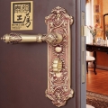 Modeled after an antique LOCK Rose Gold Door lock handle door levers out door furniture door handle Free Shipping pb03