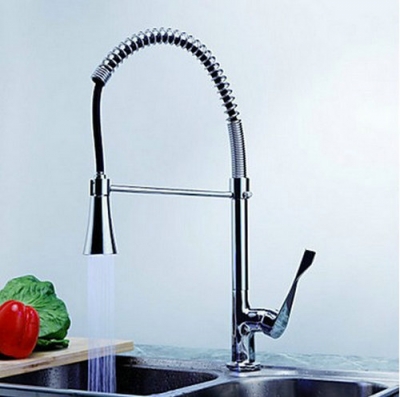 Wholesale Led Pull Out Spray kitchen Sink Mixer Faucet Tap Brass Swivel S-689