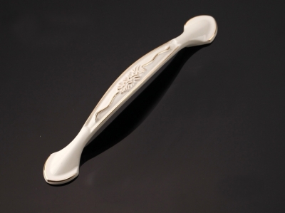 1056-128 128mm hole distance ivory-white antiqued handles with decorative pattern for drawer/wardrobe/cupboard [pulls-111-1]