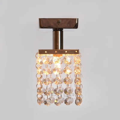 crystal led flush mount ceiling lights dia 80mm for corridor passage aisle lamp indoor decorative light fixture